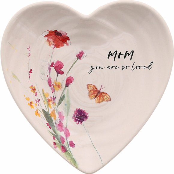 NWT Trinket Jewelry Dish for Mom - watercolor floral artwork by Amylee Weeks - Picture 3 of 5